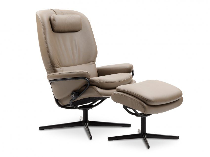 Stressless Rome HB Cross Paloma Dark Mushroom Black